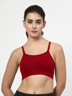 LILY stropsazil Women Sports Non Padded Bra(Maroon)