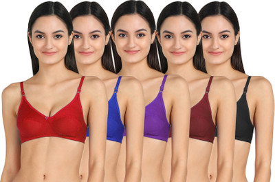 aamarsh Emi-BRA Women Minimizer Non Padded Bra(Red, Blue, Purple, Maroon, Black)