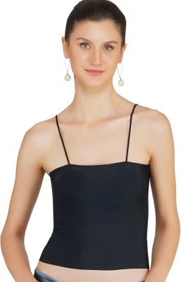 TOMKOT Seamless padded tube noddle straps camisole Women Cage Bra Heavily Padded Bra(Black)