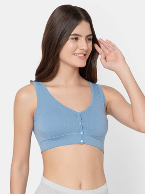 INFINIUM iNFiNiUM Maria Front open Maternity Women Maternity/Nursing Lightly Padded Bra(Blue)