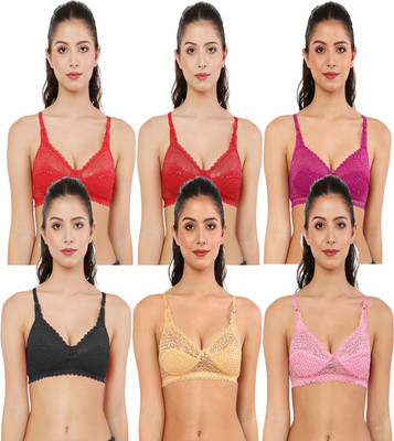 Zyvia Women Push-up Non Padded Bra(Multicolor)