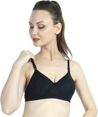 Gowon Beauty Women's Cotton Foam Lightly Padded T-shirt Bra Pack Of 3 ( black_Size-38 Women T-Shirt Lightly Padded Bra(Black)