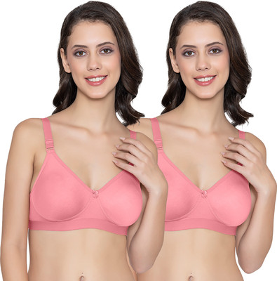 kalyani Seamless Support Full Coverage Double Layered Bras | Pack of 2 Women Everyday Non Padded Bra(Pink)