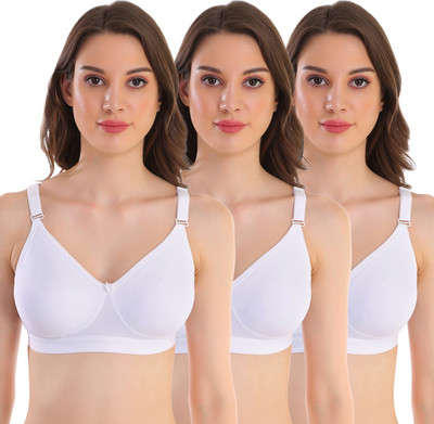 POOJA RAGENEE Women Full Coverage Non Padded Bra(White)