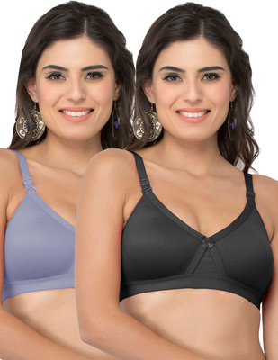 COLLEGE GIRL CG1304 Women Minimizer Lightly Padded Bra(Black, Grey)