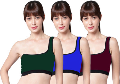 aamarsh Khand Bra Women Minimizer Non Padded Bra(Green, Blue, Maroon)