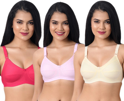 HouseOfCommon Women T-Shirt Non Padded Bra(Multicolor)