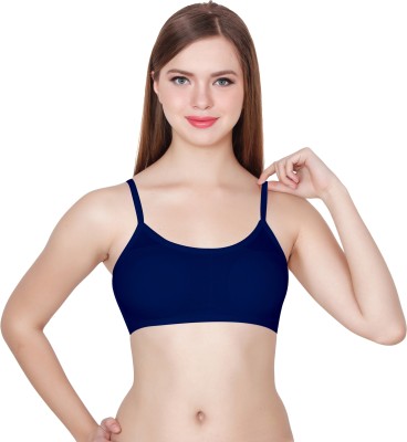 DRAXSTAR Women T-Shirt Heavily Padded Bra(Dark Blue)