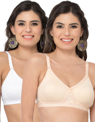 COLLEGE GIRL CG1304 Women Minimizer Lightly Padded Bra(Beige, White)