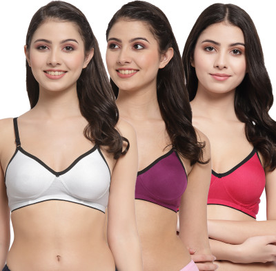 Docare M2Mino Women T-Shirt Non Padded Bra(Multicolor)