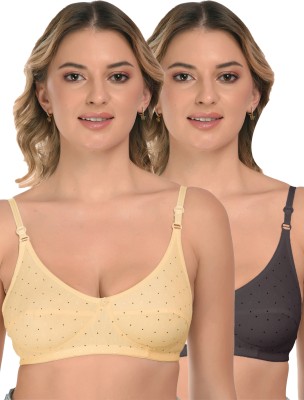 Divaflo Bindi Women Everyday Non Padded Bra(Beige, Black)