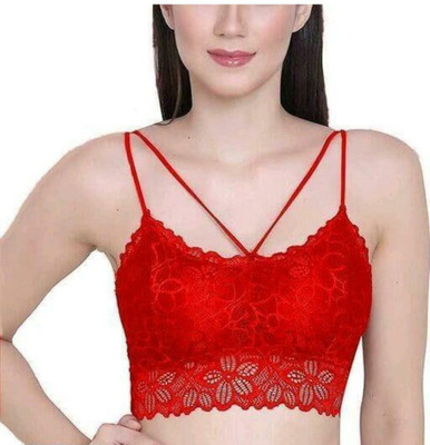 Unique Style Bralette Bra Women Everyday Lightly Padded Bra(Red)