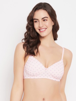 Clovia Women T-Shirt Lightly Padded Bra(Pink)