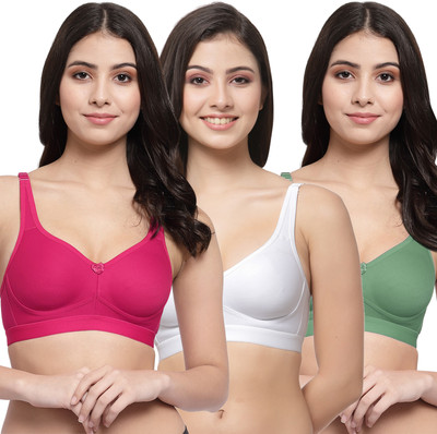 COLLEGE GIRL CG1215 Women Everyday Lightly Padded Bra(Pink, White, Green)