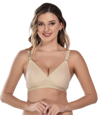 Viral Girl NA Women T-Shirt Non Padded Bra(Beige)