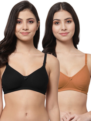 Docare NovaPad Women Everyday Lightly Padded Bra(Black, Brown)