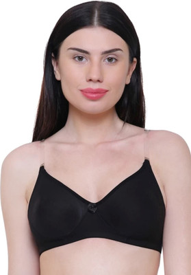 INNER TOUCH Women T-Shirt Non Padded Bra(Black)