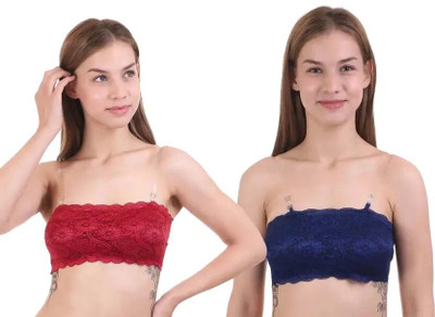 Unique Style Bandeau/Tube Bra for Women Women Bandeau/Tube Lightly Padded Bra(Maroon, Dark Blue)