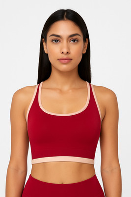 HRSOFT HRSFT-SPRTS-SINKR-PC-RED-38B Women Sports Non Padded Bra(Red)