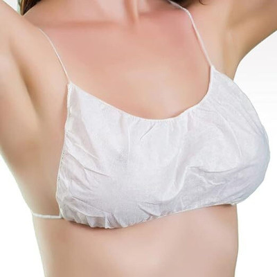 SassyVilla Disposable Bra Elastic Bra for Women Adjustable Woven Disposable Bra Set (White) Women Balconette Lightly Padded Bra(White)