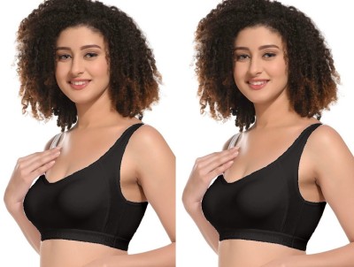 Bodymist Bra Women T-Shirt Non Padded Bra(Black)