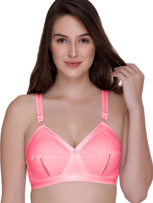SONA Women's Perfecto Cotton Full Coverage Plus Size Non-Padded Wirefree Everyday Bra Women Full Coverage Non Padded Bra(Orange)