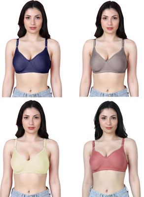 Shyam Sons FLAIR Emily Women Everyday Non Padded Bra(Dark Blue, Brown, Beige, Maroon)