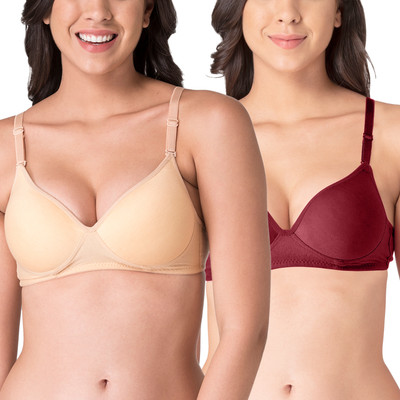 KOMLI Komli Heavily Padded Push-up Cotton Rich Bra Women Push-up Heavily Padded Bra(Multicolor)