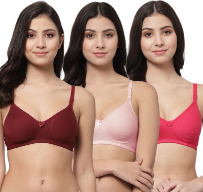 Docare Detachable Strap Women T-Shirt Lightly Padded Bra(Maroon, Pink, Pink)