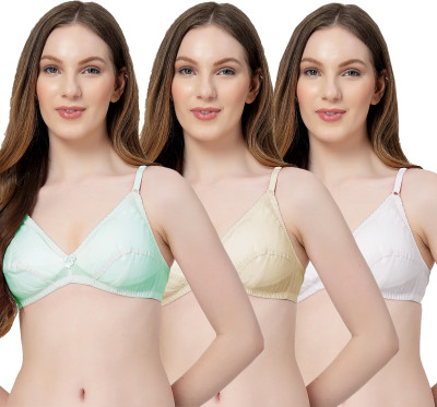 LILY anwahb Women Everyday Non Padded Bra(Green, Beige, White)