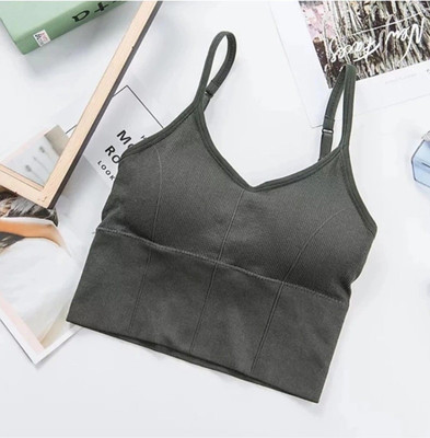 BRANKLY URJA Women Cami lightly paded bra Women T-Shirt Lightly Padded Bra(Grey)