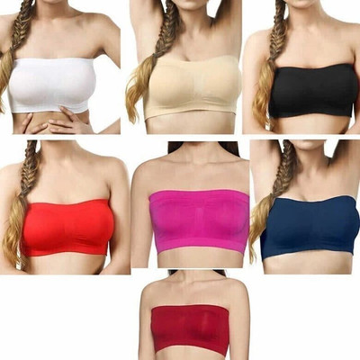 Blue fashion Women Bandeau/Tube Non Padded Bra(Multicolor)
