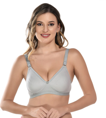 Viral Girl NA Women T-Shirt Non Padded Bra(Grey)