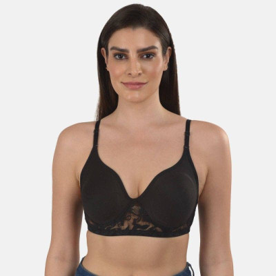 mod & Shy Women T-Shirt Non Padded Bra(Black)