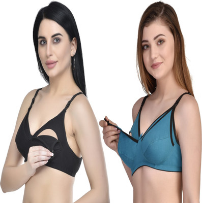 ALVI CARE Women Full Coverage Non Padded Bra(Multicolor)