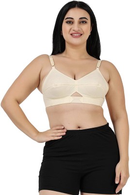 Loving Care Cotton Bra Full Cup Non Padded/Non Wired White Round Stitch Daily Use/Everyday Women Full Coverage Non Padded Bra(Beige)