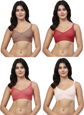 LILY akihdar Women Minimizer Non Padded Bra(Maroon, Maroon, Maroon, White)
