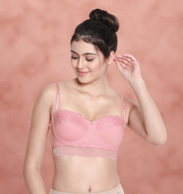 Susie Susie Orange Wirefree Moulded Full Coverage Bra Women Cami Bra Lightly Padded Bra(Pink)