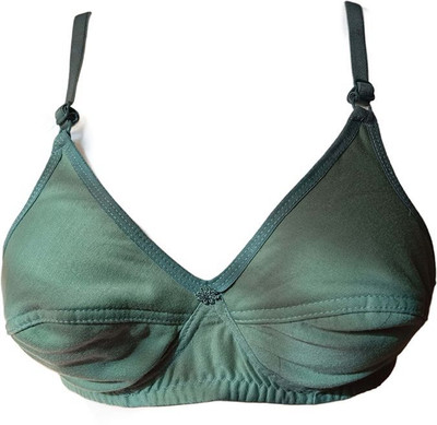 Salasar Enterprises Women Everyday Cotton Blend Medium Coverage Wirefree Non Padded Bra Women Everyday Non Padded Bra(Green)