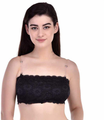 Zaila 521 Women Bandeau/Tube Lightly Padded Bra(Black)