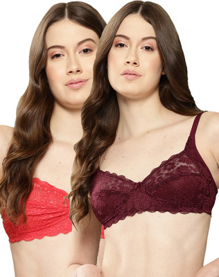 LEADING LADY Leading Lady Full Coverage Women Non Padded Non Wired Everyday Bra Women T-Shirt Non Padded Bra(Maroon, Red)