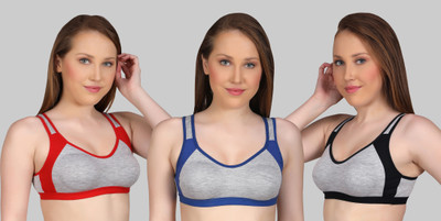Zivosis Women Sports Non Padded Bra(Multicolor)