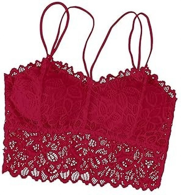 M J ENTERPRISE Women Bralette Lightly Padded Bra(Maroon)