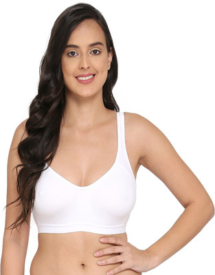 elina by Red lilly chilly Women Sports Non Padded Bra(White)