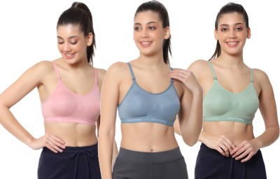 Zinovia Women Sports Non Padded Bra(Multicolor)