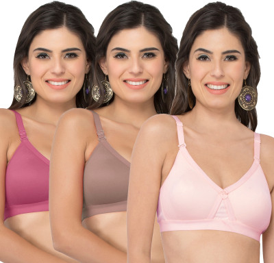 COLLEGE GIRL CG1304 Women Minimizer Lightly Padded Bra(Pink, Brown, Purple)