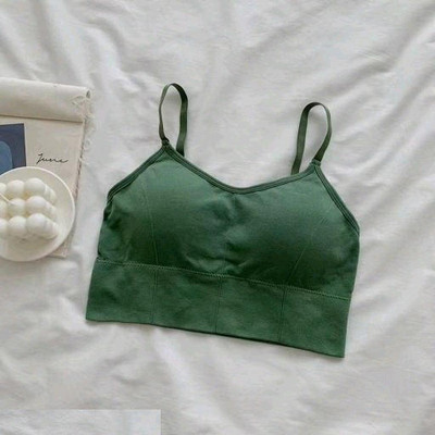 Vinbila Women Sports Lightly Padded Bra(Green)