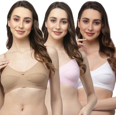COLLEGE GIRL CGRO1256 Women Everyday Non Padded Bra(Brown, Pink, White)