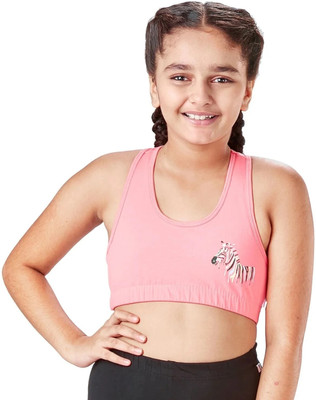 YouGotPlanB Girls Training/Beginners Non Padded Bra(Pink)