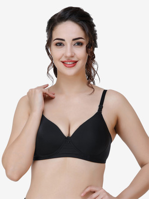 COLLEGE GIRL Hellopad ComboPO2 Women T-Shirt Lightly Padded Bra(Black, Dark Blue)